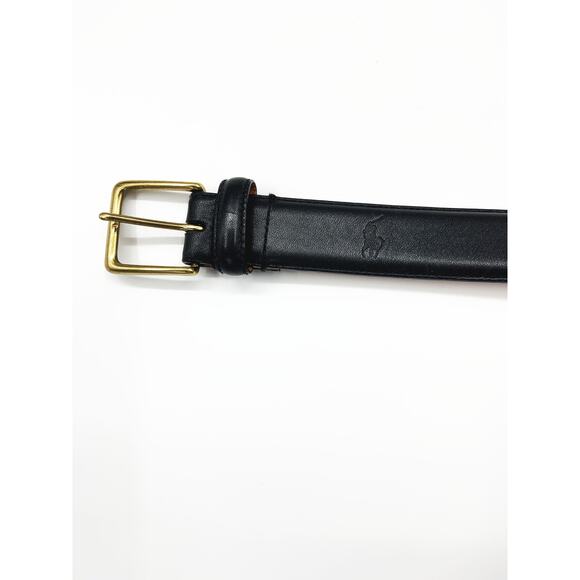 Polo Ralph Lauren Black Skinny Leather Belt Size 36 main image 4